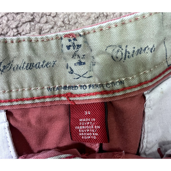 Men's Salmon Saltwater Chino Izod Shorts 34 - Picture 2 of 4